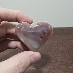 Red Banded Agate Crystal Heart
